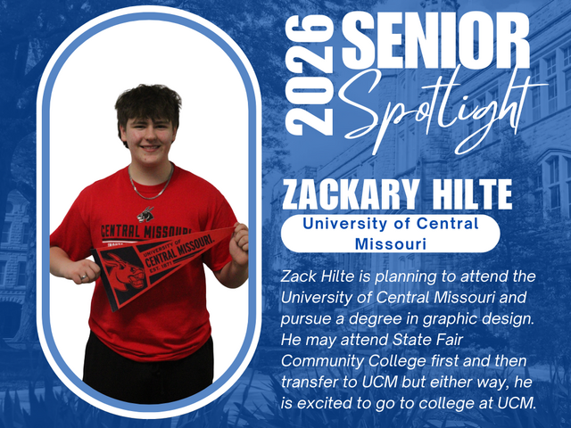 Hilte to attend UCM in the fall!